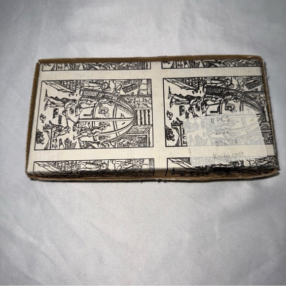 Vintage Kestarto 8PCS Knife Rests ~ Column Design ~ Hungary In Original Box - Picture 4 of 8